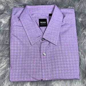 Boss Men's Lavender Dress Shirt